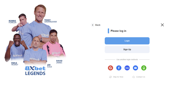 Đăng nhập tài khoản 8XBET