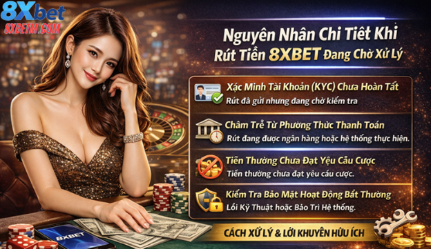 Nguyên nhân rút tiền 8XBET đang chờ xử lý